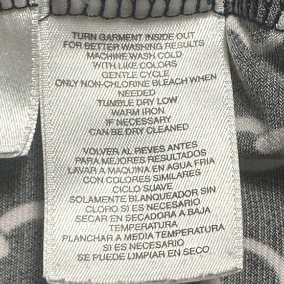 Nine West Womens XL Black Tank Top W/ White Chain Print Preppy Academia Office - Picture 4 of 7